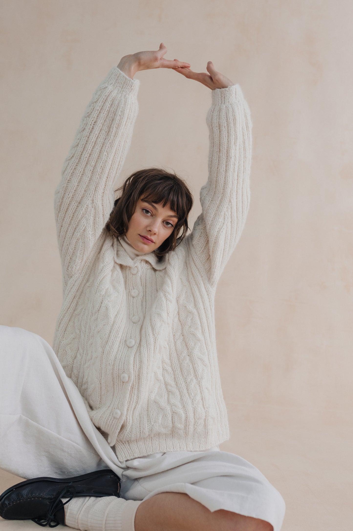 Yaga Layer Cardigan - Snowdrop