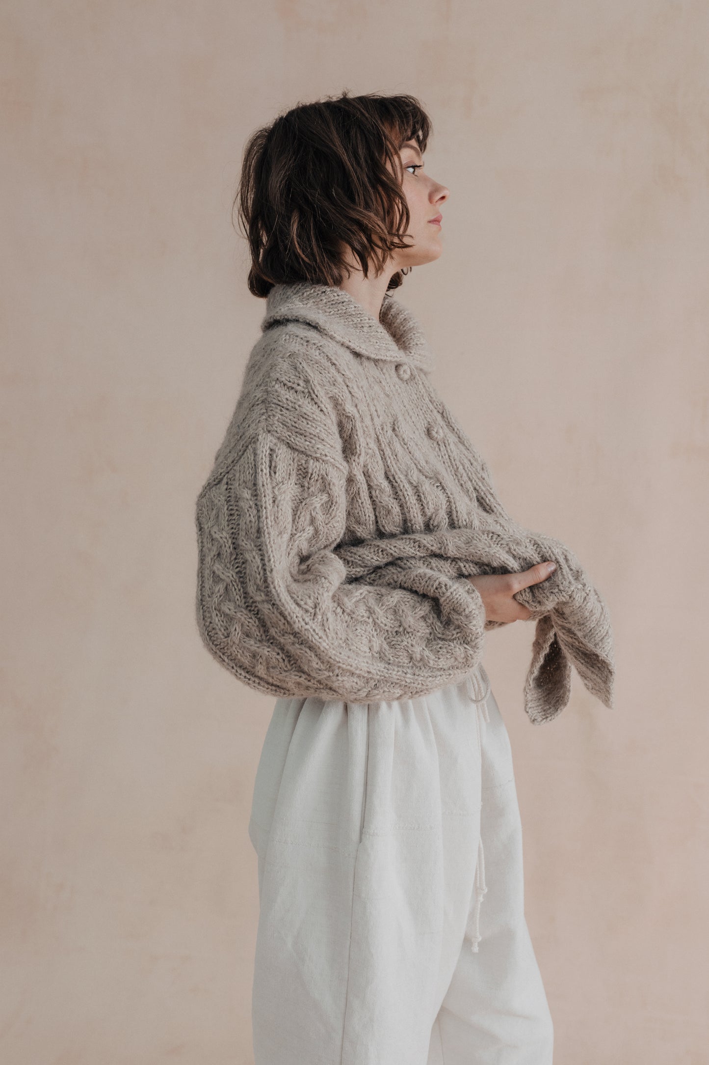Yaga Layer Cardigan - Oatstraw